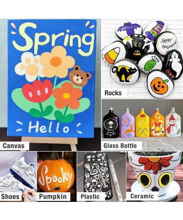 8 Colors Permanent Oil Based Paint Markers for Metal, Wood, Fabric, Ceramic - Waterproof Craft Supplies - Buy Online on GoSupps.com