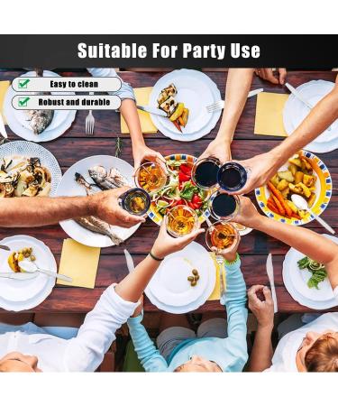 Plastic Cutlery Set 90 Pieces 30 Plastic Forks Knives and Plastic Spoons Reusable Plastic Cutlery Transparent and Robust Cutlery Sets for Birthday Party Barbecue Party Wedding ect (Transparent) Transparent Cutlery Set 90 Pcs - Buy Online on GoSupps.com