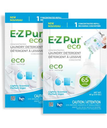 130 Loads Eco Friendly Laundry Detergent Starter Kit - Includes Two 40g Refills Lightly Scented and Empty Jug Add Water to Refills to Make 3.6L Liquid - EZ Pur Eco. - Buy Online on GoSupps.com