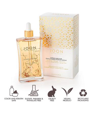 Joon Saffron Hair Elixir Pistachio + Rose Hair Oil 3.11 Fl. Oz. - Nourishing Hair Treatment - Buy Online on GoSupps.com