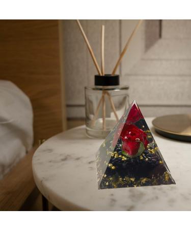 VNSTKWW Moonstone Orgone Pyramid - Crystal Energy Tower for Reiki Chakra Healing - Black Flower of Life Orgonite Pyramid - Buy Online on GoSupps.com