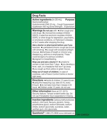 Robitussin Extra Strength Honey Cough & Congestion Syrup 115 mL 115 ml (Pack of 1) - Buy Online on GoSupps.com