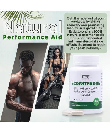 Ecdysterone Complex with Hydroxypropyl -Cyclodextrin | 500mg x 60 Capsules | Anabolic Supplement for Maximum Absorption | 100% Organic - Buy Online on GoSupps.com