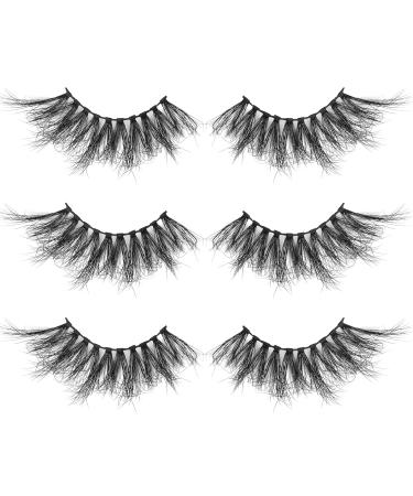 25mm 3D False Eyelashes - Handmade Dramatic Fluffy Lashes (3 Pairs) for Gorgeous Eyes | International Shipping - Buy Online on GoSupps.com