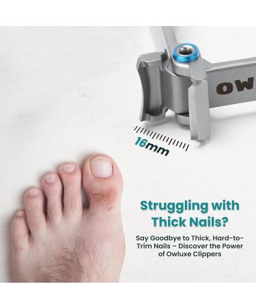 Toe Nail Clippers for Thick Nails - Ultra Sharp Wide Jaw Nail Clippers with Catcher for Fingernails & Toenails - Heavy Duty Curved Edge Nail Clipper Set by Owluxe in Gift Box for Men Women & Elderly - Buy Online on GoSupps.com
