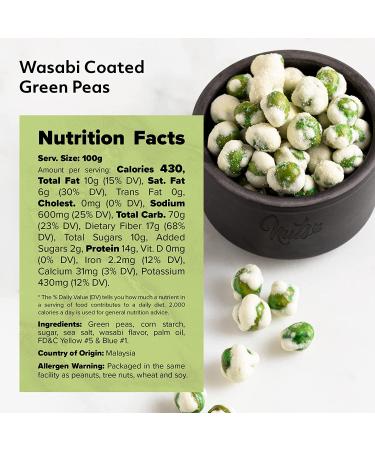 NUTS U.S. Wasabi Coated Green Peas - Crunchy & Spicy 3lb Resealable Bag - Buy Online on GoSupps.com