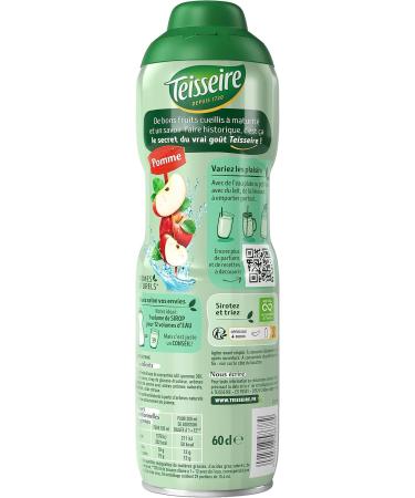 Teisseire Apple Syrup for Refreshing Drink Cocktails Recyclable Bottle 6x60cl - Buy Online on GoSupps.com