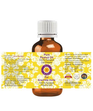 Deve Herbes Pure Peanut Oil 100% Natural Cold Pressed 50ml - Therapeutic Grade Arachis Hypogeae for Cooking & Skin Care - Buy Online on GoSupps.com