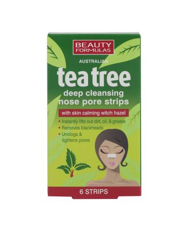 Beauty Formulas Australian Tea Tree Deep Cleansing Nose Pore Strips-6 Strips by