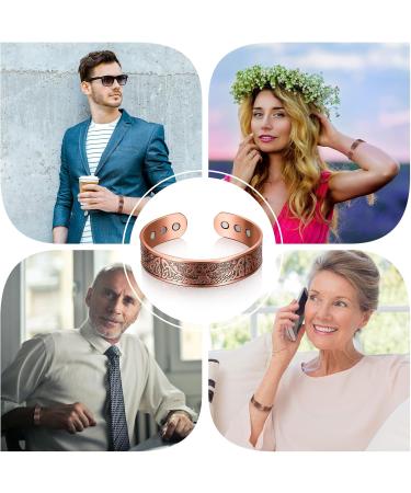 Buy Otuuz Copper Magnetic Energy Bracelet | Adjustable Life Tree Design | Perfect Christmas Gift for Men & Women - Buy Online on GoSupps.com