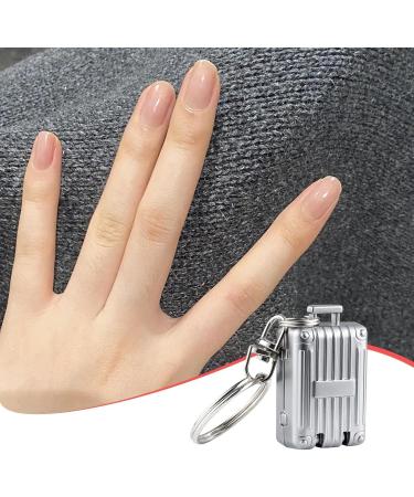 Fingernail Cutter Stainless Steel Small Nail Clipper Keychain | Women Fashion Accessory Manicure Trimmer for Polishing Nails for Travelling Dormitory Silver L - Buy Online on GoSupps.com