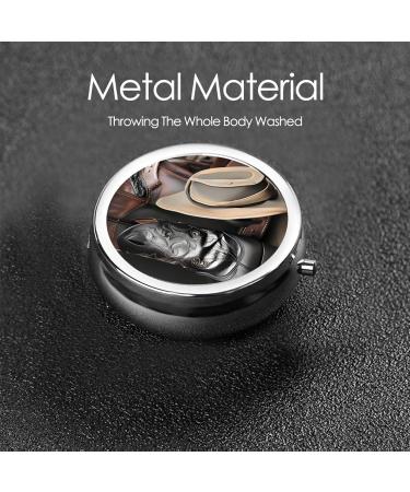 Shop Cowboy Black Hat Western Boots & 3 Compartment Portable Travel Pill Box Ideal for Travelers | International Shipping - Buy Online on GoSupps.com