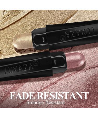 LUXAZA 3PCS Cream Eyeshadow Stick Set | Eye Brightener & Highlighter Makeup Pen | Waterproof & Long Lasting Neutral Shades | A8 - Colorful Clouds - Buy Online on GoSupps.com