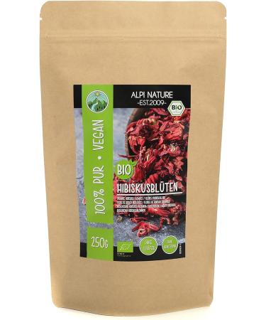 Organic hibiscus tea (250g 8.8oz) organic hibiscus blossoms hibiscus blossoms hibiscus blossoms tea gently dried from controlled organic cultivation laboratory-tested vegan 250 GR (8.8oz) - Buy Online on GoSupps.com