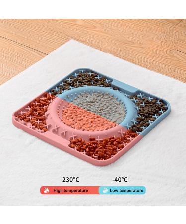 Koomuao Slip Mat Dog with Suction Cup | BPA-Free Leak Mat for Dogs | Slow Feeder & Fur Care Accessory | Navy Blue - Ideal for Dog Swimming & Relaxation - Buy Online on GoSupps.com