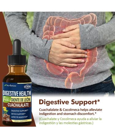 Buy Digestive Health Drops - Corteza de Cuachalalate & Cocolmeca for Gut Cleanse Stomach Detox & Ulcer Support - 2oz International Shipping - Buy Online on GoSupps.com