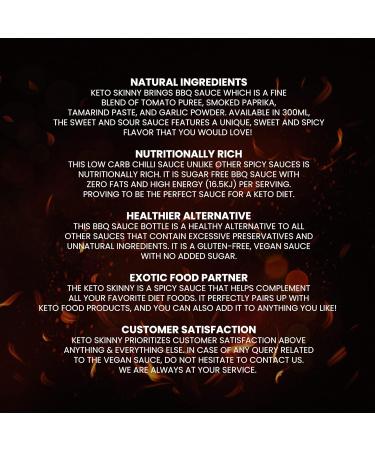 Keto Skinny Smokey BBQ Sauce 300ml - Vegan, Sugar-Free, Zero Calorie All Purpose Sauce - Perfect for Keto Diet (Pack of 1) - Buy Online on GoSupps.com