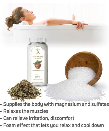 Zen Rituals Epsom Bath Salts - 1 KG Medicinal Herbs Spa Formula with Pure Magnesium Sulfate | International Shipping - Buy Online on GoSupps.com