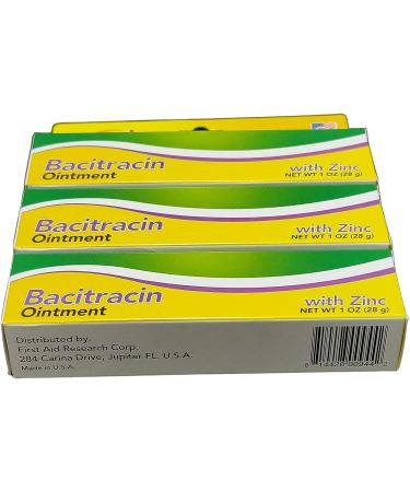 Bacitracin Zinc Ointment 1 Oz / 28 G (3 Pack) - Topical Antibacterial Treatment - Buy Online on GoSupps.com
