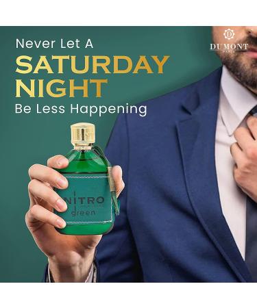 Dumont Nitro Green - Eau De Parfum - 3.4oz - Luxury Perfume for Men - Woody Floral Fruity & Masculine Fragrance - Long Lasting Cologne Mist & Body Spray - for Him Fruit Woody & Floral Fragrance - Buy Online on GoSupps.com