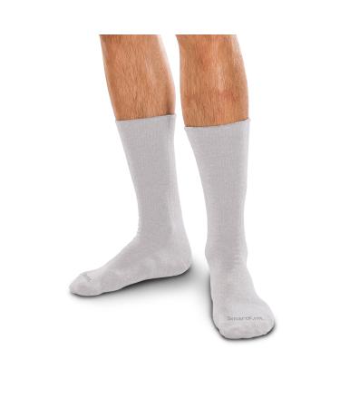 SmartKnit Seamless Boot Socks for Hiking and Work M Grey
