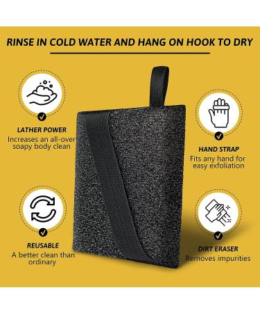 GSAFEME Exfoliating Bath Sponge - Bamboo Charcoal Body Scrubbers for Daily Skincare - Buy Online on GoSupps.com
