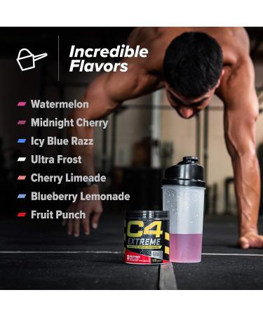 C4 Extreme Pre Workout Powder Fruit Punch - Energy Supplement for Men & Women | 200mg Caffeine, Beta Alanine, Creatine | 60 Servings - Buy Online on GoSupps.com