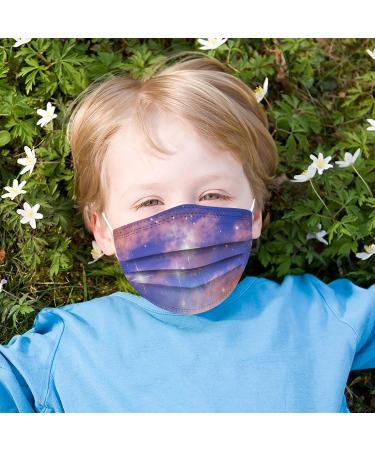 50PC Kids Disposable Face Shield with Designs Fashionable Floral Printed Face Cover 3 Ply Earloop Full Face Protection E One Size - Buy Online on GoSupps.com
