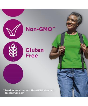 Centrum Silver Women's Multivitamin for Women 50 Plus Multivitamin/Multimineral Supplement with Vitamin D3 B Vitamins Calcium and Antioxidants Gluten Free Non-GMO Ingredients - 300 Count 100 Count (Pack of 3) - Buy Online on GoSupps.com