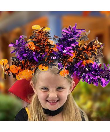 Halloween Headbands for Women - Pumpkin Ghost Bat Skeleton Colorful Wool Strips Halloween Hair Bands | Halloween Accessories for Adults Halloween Headwear Favors - Buy Online on GoSupps.com