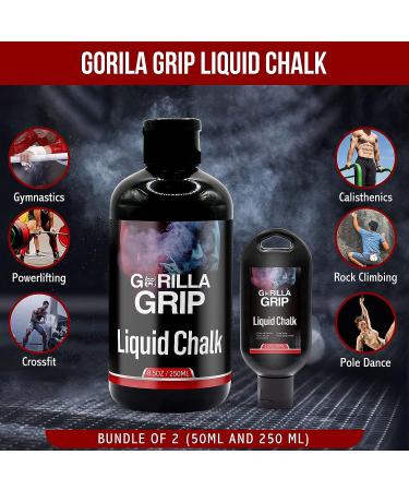 Pro Grade Liquid Chalk Bundle for Weightlifting, Climbing, Training - 50ml & 250ml - Gym Approved Hand Chalk for Calluses - Buy Online on GoSupps.com