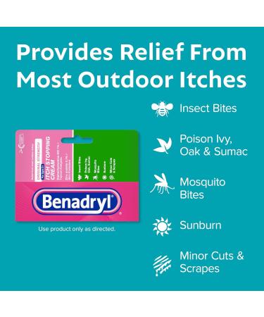 Benadryl Allergy Relief Liqui-Gels (24 ct) & Itch Stopping Cream (1 oz) for Outdoor Itch Relief - Buy Online on GoSupps.com