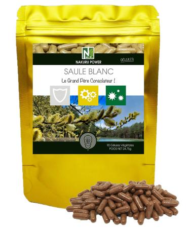 NAKURU | White Willow | Power Range | Made in France | “The Great Father Consolator!” | (90 Vegetable Capsules of 275 mg/Net Weight: 24.5 g)