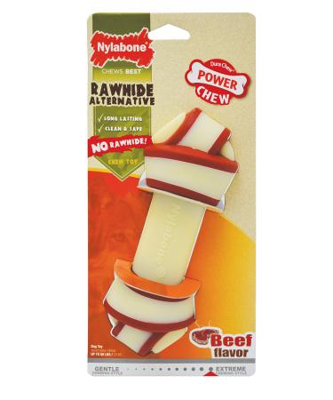 Nylabone 984102EU Rawhide alternative knotted bone beef flavour for large dogs (up to 23 kg) LL - (up to 23 kg)