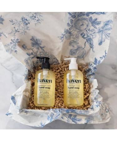 All Natural Hand Soap 2-Pack Set (8 oz Each) Choice of Eucalyptus Mint or Lemon Rosemary Vegan Cruelty-Free Moisturizing Hand Soap Reusable Pump Bottles (Eucalyptus Mint x 2)