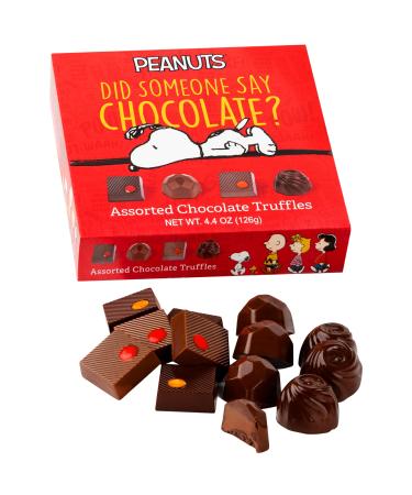 Snoopy Chocolate Lovers Truffles Box, Peanuts Gourmet Food Birthday Gift Set, Charlie Brown for Him & Her, Prime Chocolate Box Set Send Flowers Get Well Candy Teacher Gifts Holiday Party Delivery