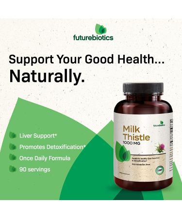 Futurebiotics Milk Thistle 1000mg Liver Health Support - 300 Capsules - Buy Online on GoSupps.com