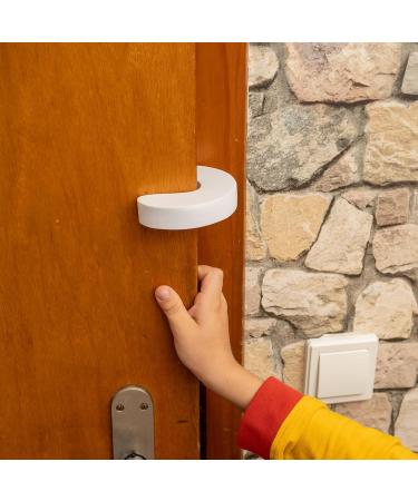 Door Stopper for Children & Pets - Foam Finger Pinch Protection (4 Pieces) | White Safe Door Locking Design for 10-50mm Thickness - Buy Online on GoSupps.com