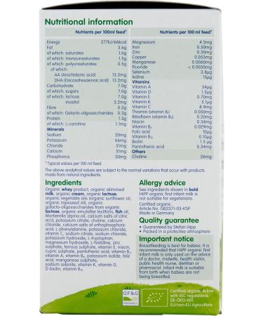 HiPP Organic 1 First Infant Baby Milk Ready to feed liquid formula starter pack From birth (6 x 90ml bottles) 540 ml (Pack of 1) - Buy Online on GoSupps.com