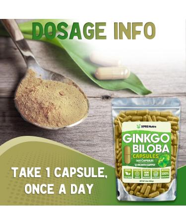 XPRS Nutra Ginkgo Biloba Capsules - Gingko Biloba Encapsulated Supplements for Cognition - Vegan Friendly Ginkoba Biloba - Immunity Boosting Ginkgo Biloba Capsules - 360 Count - Buy Online on GoSupps.com