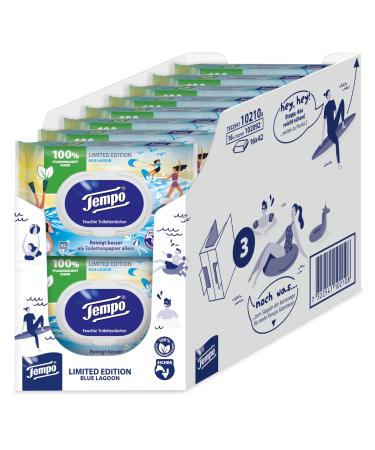 Tempo moist toilet paper My pampering moment Limited Edition - changing designs without dyes reclassifying advantage pack 16 x 42 wet wipes