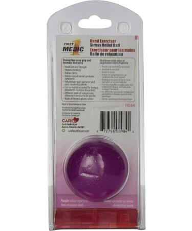 First Medic Hand Exerciser and Stress Relief Ball Firm Purple - Buy Online on GoSupps.com