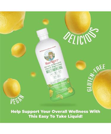 Nighttime Liquid Multimineral Supplement - Sugar Free Sleep Support for Adults & Kids - Magnesium, Calcium & MSM - Lemonade Flavor - Vegan & Gluten Free | 32 Servings - Buy Online on GoSupps.com