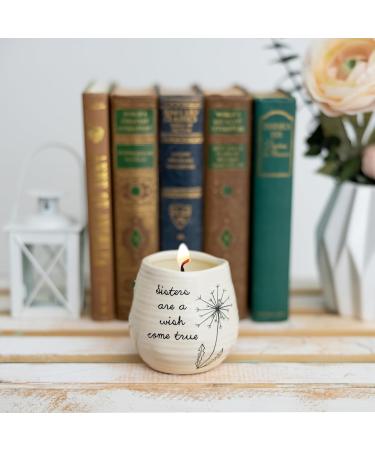 Shop Pavilion Gift Company Dandelion Sisters Yellow Ceramic Soy Candle | Serenity Scented | Perfect Gift Idea - Buy Online on GoSupps.com