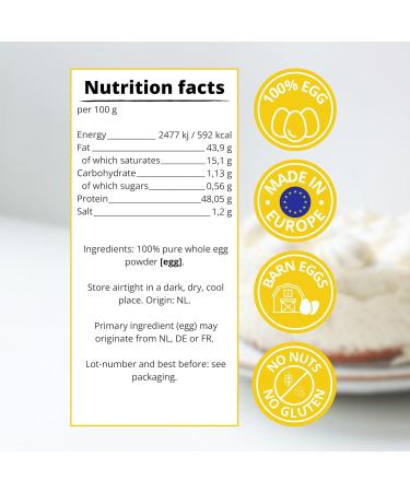 Easy Yummy 100% Whole Egg Powder 500g - Ideal for Cooking - Buy Online on GoSupps.com