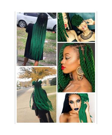 SuCoo Kanekalon Dark Green Braiding Hair Extensions - 24inch 3pcs/lot with Free Gifts | High Temperature Synthetic Fiber for Crochet Twist Braids - Buy Online on GoSupps.com