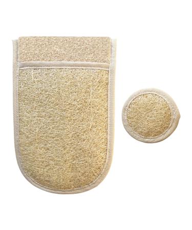 Loofah Exfoliating Body Scrubber  Face Exfoliator Pad  Loufa Glove  Dual Side  Luffa for Women and Men  Loofa  Bath Sponge  Shower Mitt  Feel The Naturalness (Pack of 1) - Buy Online on GoSupps.com