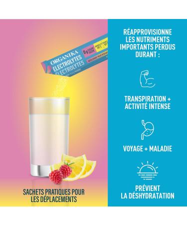 Organika Electrolytes Powder- Pink Lemonade Sachets- On the Go Hydration and Electrolyte Replenishment 3.5g x 20ct Pink Lemonade 20 Servings (Pack of 1) - Buy Online on GoSupps.com