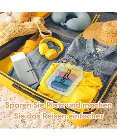 EVCGOX 89ml Silicone Travel Bottles Set - 4 Leak-Proof Organizers for Shampoo & Cosmetics - Yellow Travel Containers - Buy Online on GoSupps.com