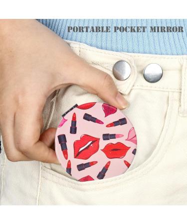YTZJ Direct Premium Compact Vanity Mirror Gifts for Girls Women Beauty Stylish Travel Folding Makeup Mirrors for Wallet Purse Pocket Handbag Portable Double-Sided Magnifying Cosmetic Mirror Red - Buy Online on GoSupps.com